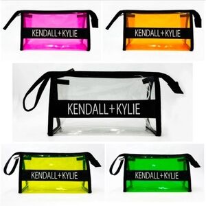 NEW KENDALL + KYLIE JENNER TRANSLUCENT COSMETIC MAKEUP BAG POUCHES PICK COLOR
